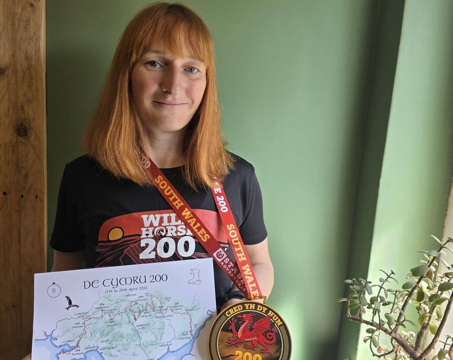 Foto: 200 jūdžu izaicinājums – liepājniece Ināra Jēriņa izskrien Velsu