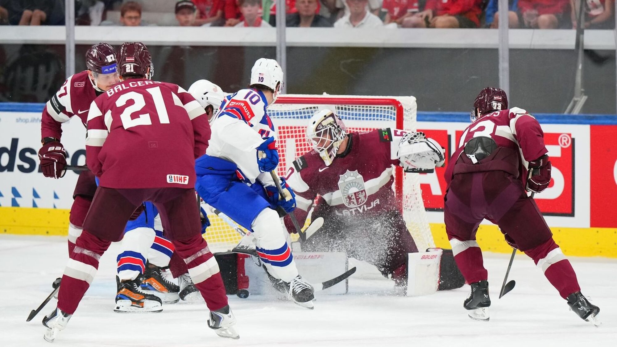 Video: Latvijas hokejisti pasaules čempionātā pārspēj ASV