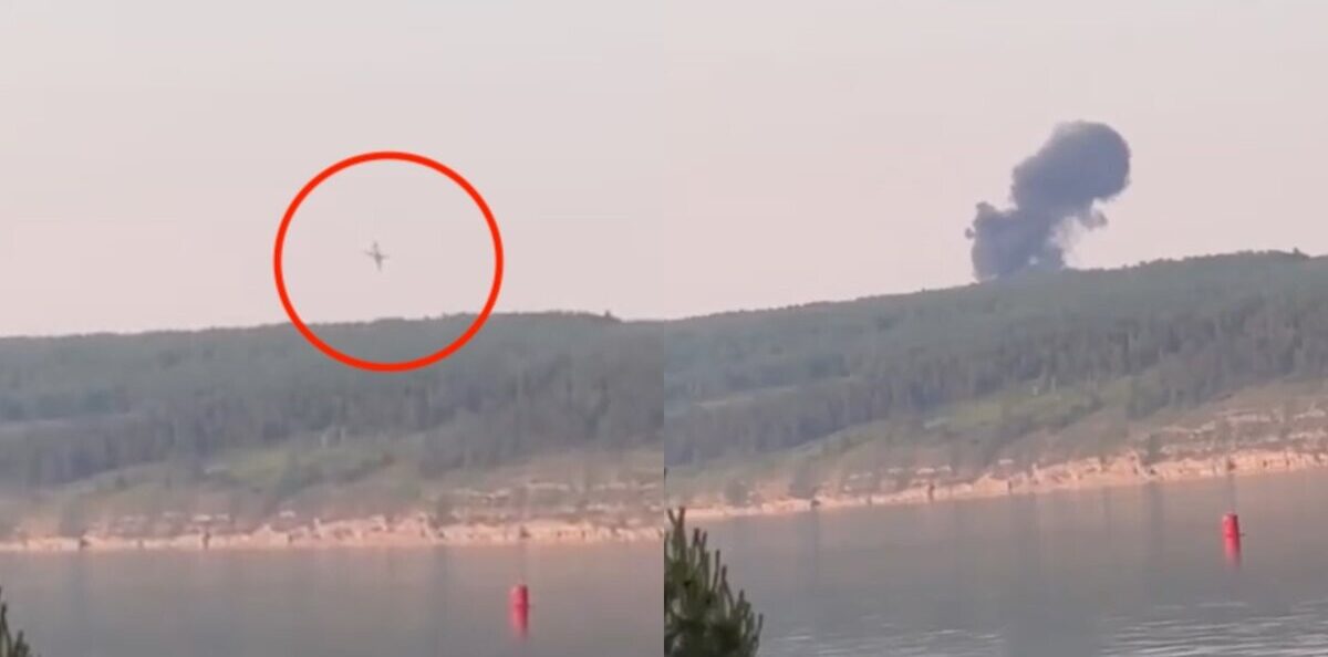 Video: Krievijā nogāzies bumbvedējs Tu-22M3