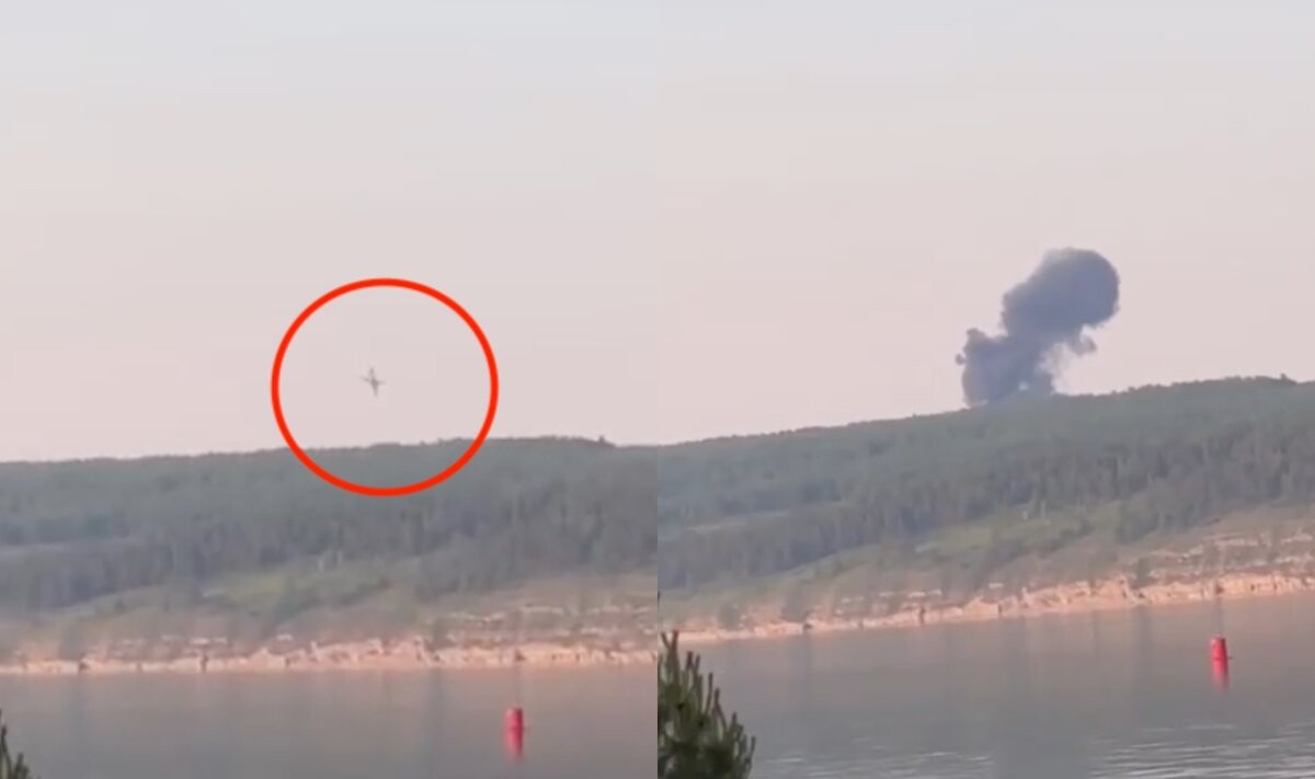 Video: Krievijā nogāzies bumbvedējs Tu-22M3