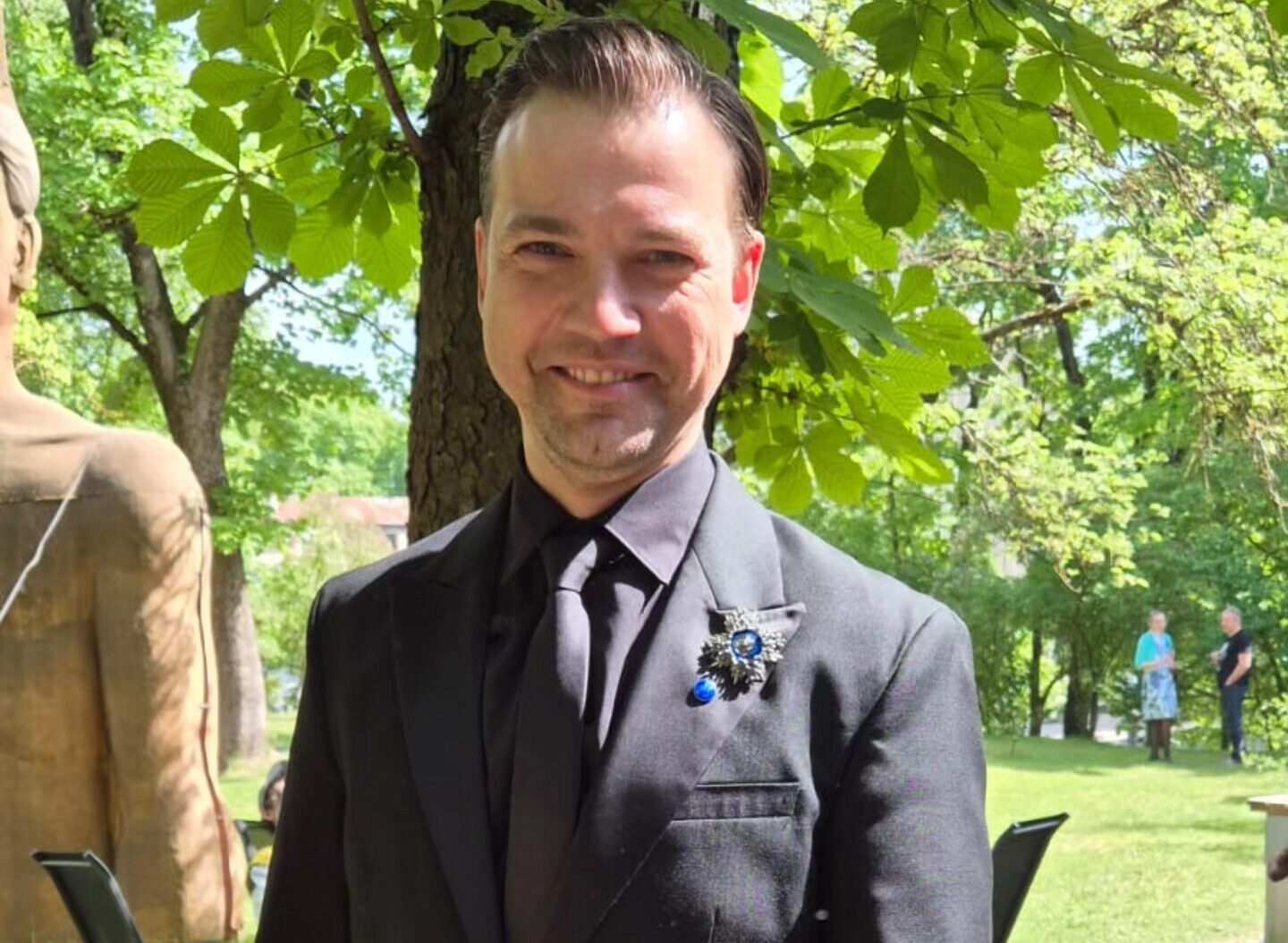 Mārtiņš Kalita ar Harija Liepiņa balvu pie krūts