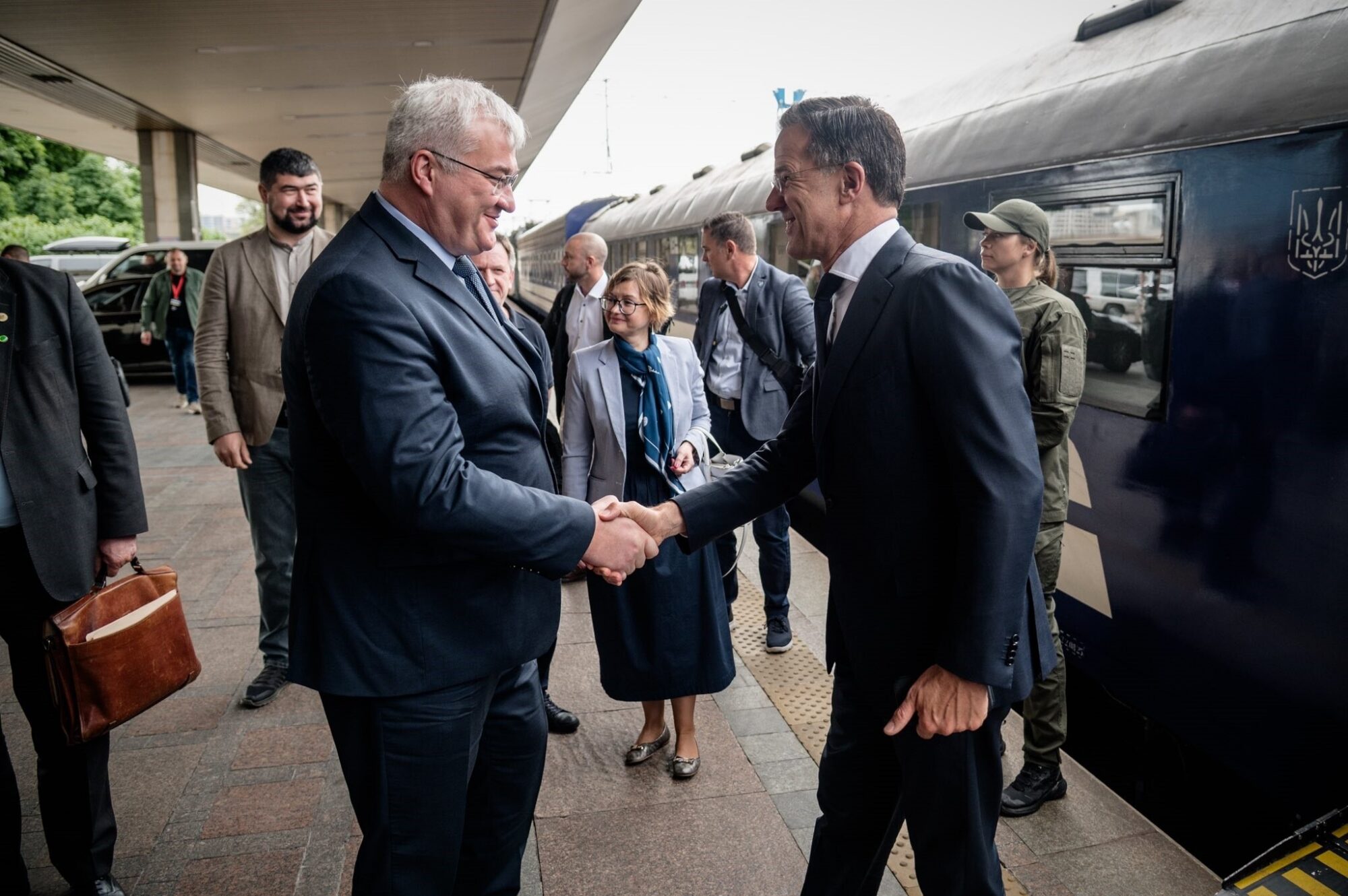 NATO ģenerālsekretārs Marks Rite ieradies Kijivā