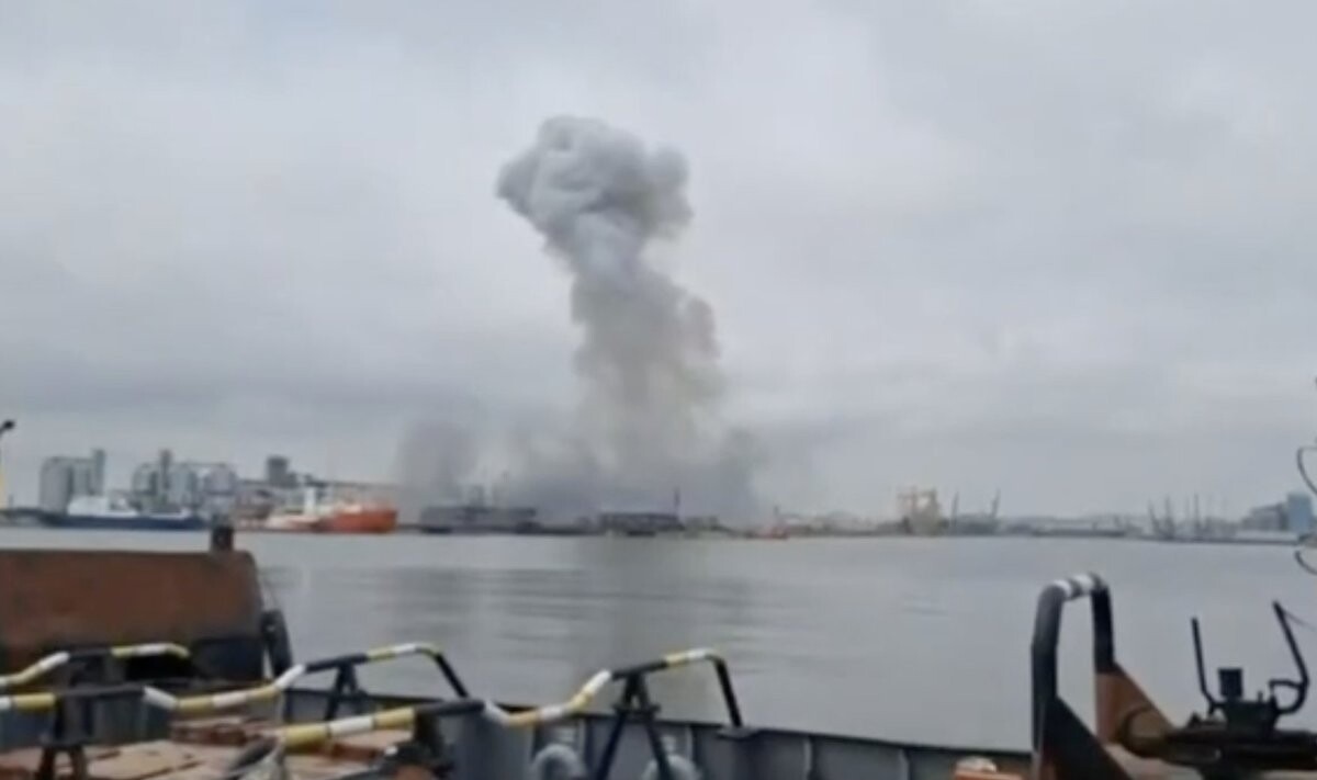 Video: Rumānijas Konstancas ostā uzsprādzis jūras drons