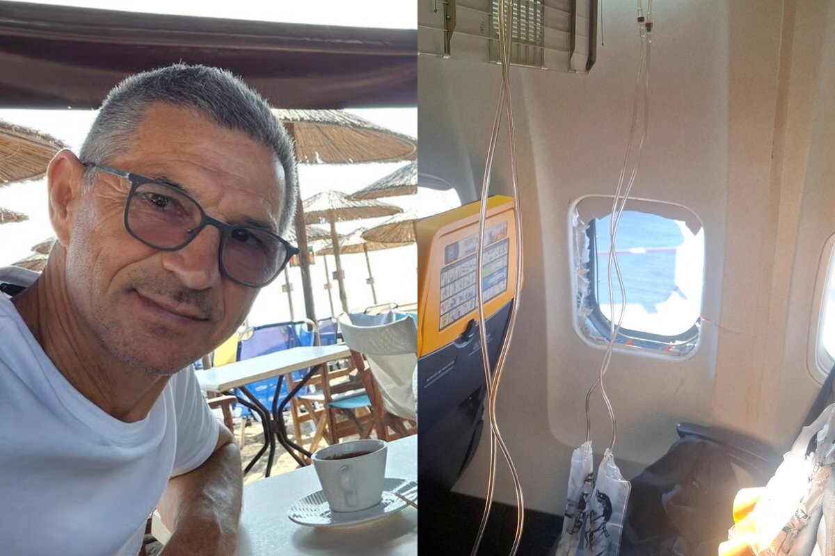Reisā no Grieķijas uz Vāciju “Ryanair” lidmašīnai salonā logu izsit dzinēja fragmenti