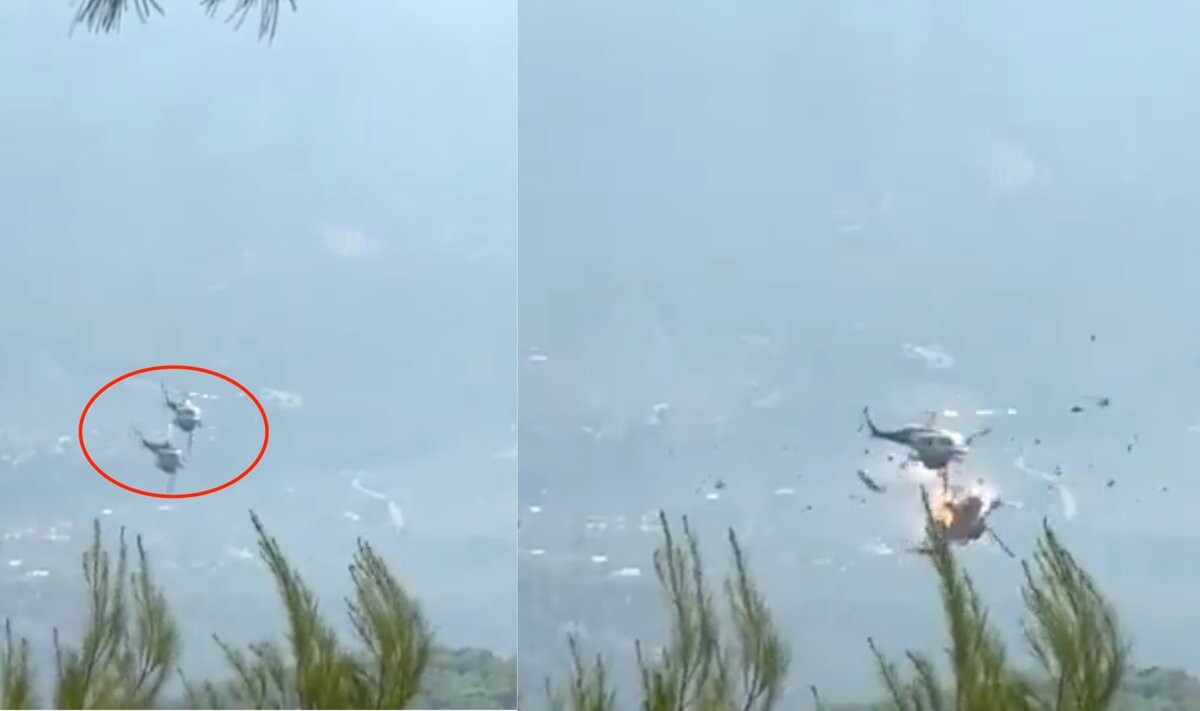 Video: Helikopteru sadursmē mežu ugunsgrēku dzēšanas laikā netālu no Atēnām divi bojāgājušie