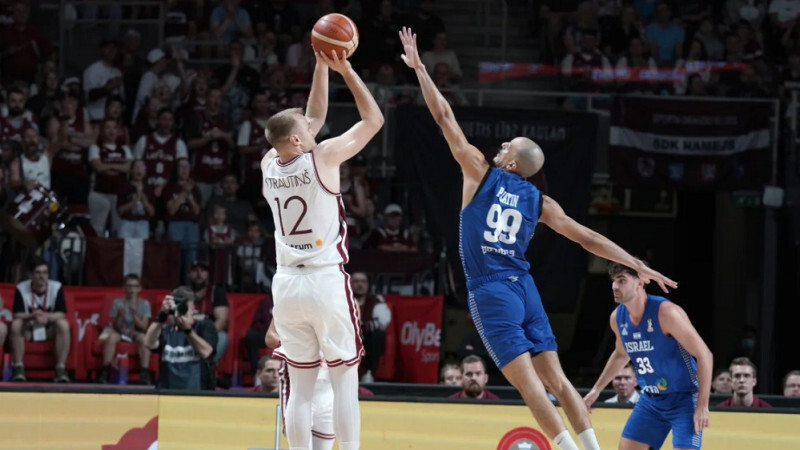 Strautiņam 29 punkti Latvijas basketbolistu uzvarā Pasaules kausa kvalifikācijas mačā ar Izraēlu