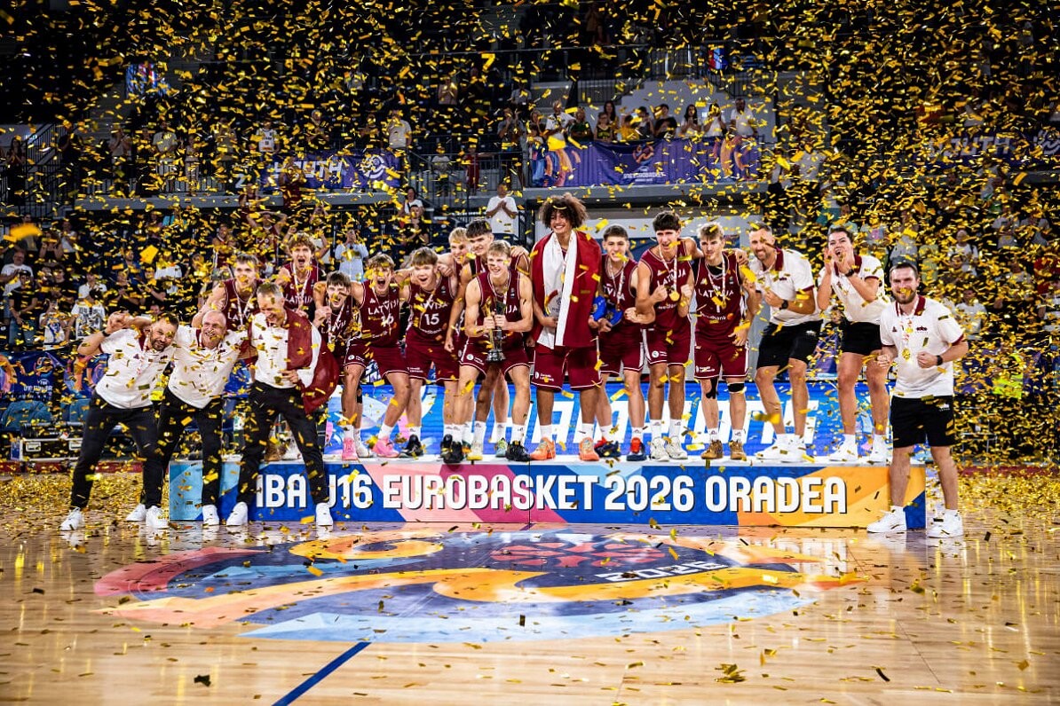 Latvijas basketbolisti pirmo reizi kļūst par Eiropas U-16 čempioniem