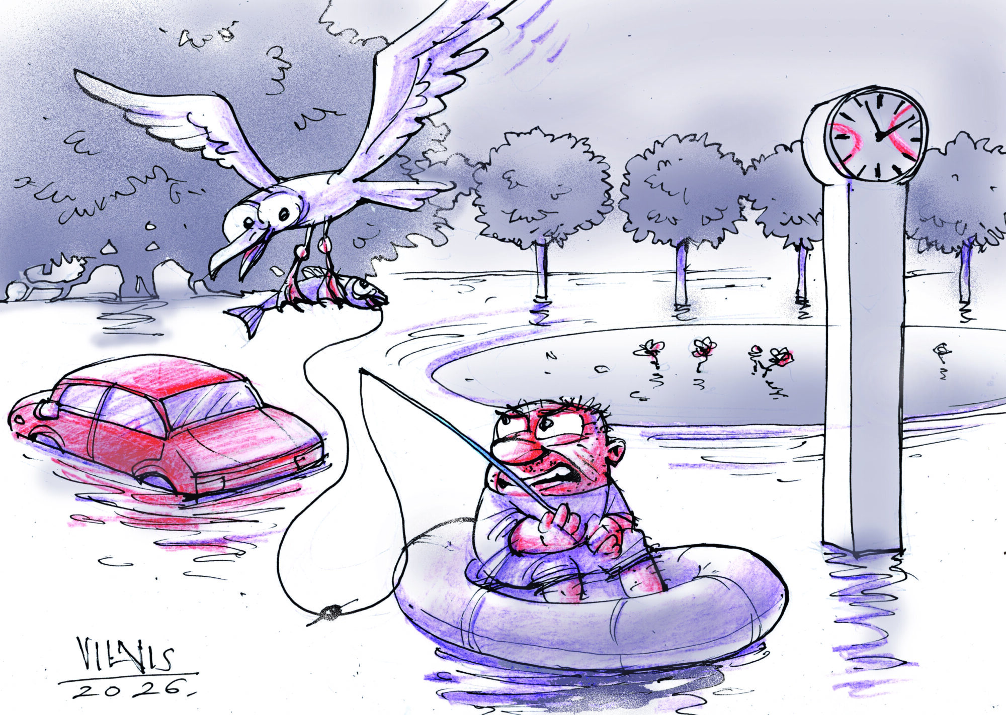 Karikatūra: Zvejā
