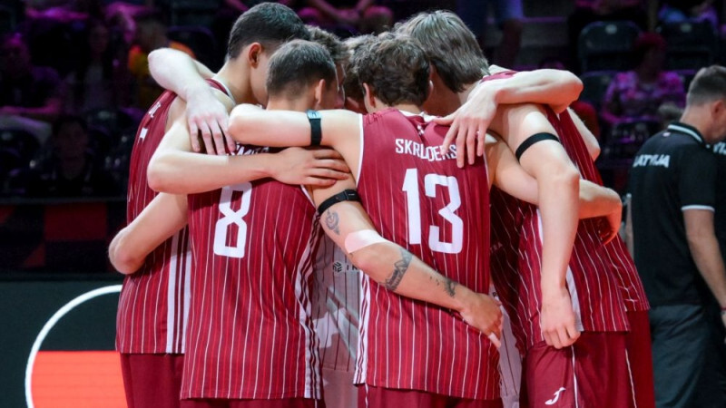 Latvijas volejbolistiem zaudējums Eiropas čempionāta mačā ar Vāciju