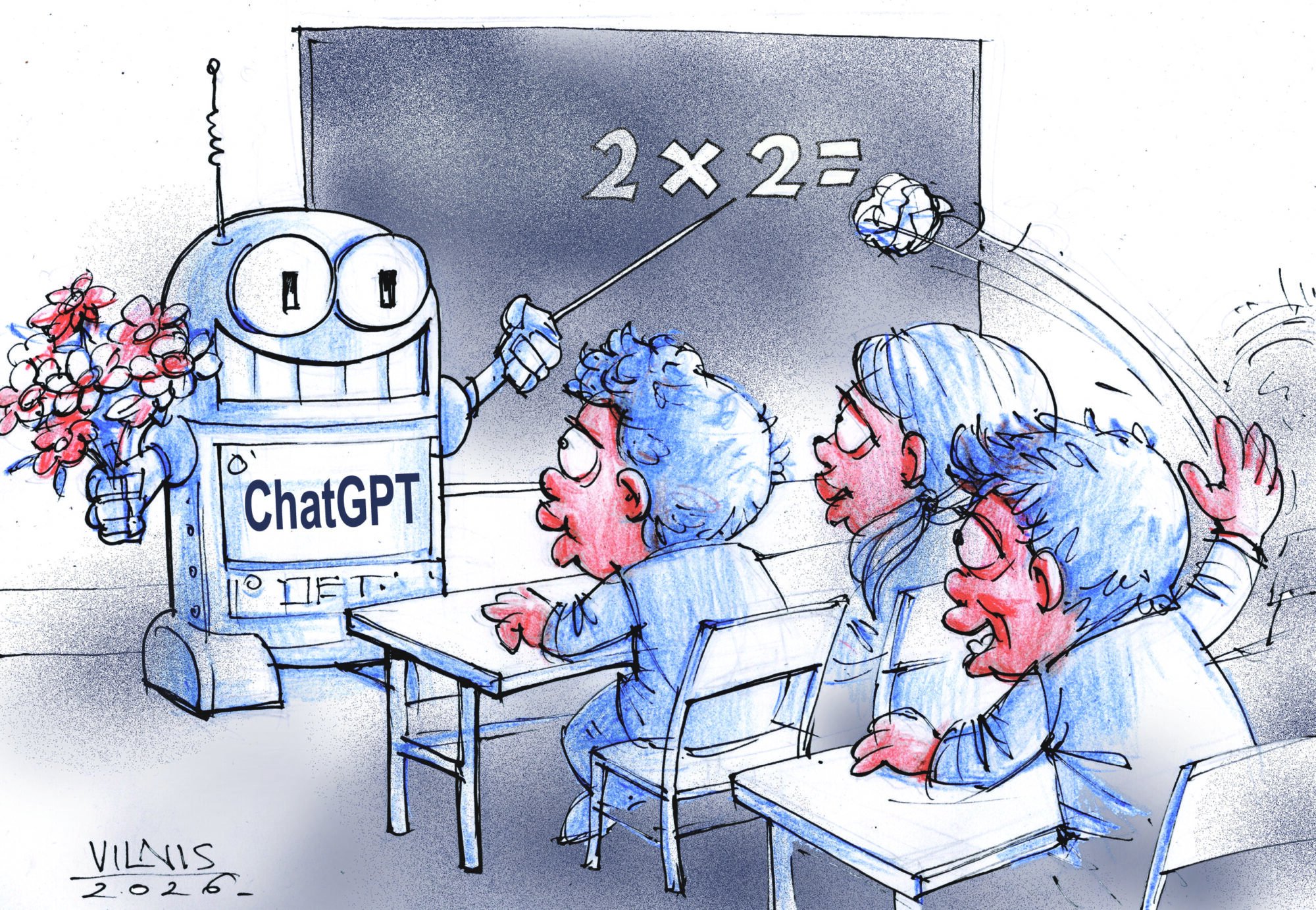 Karikatūra: Skolotāju diena