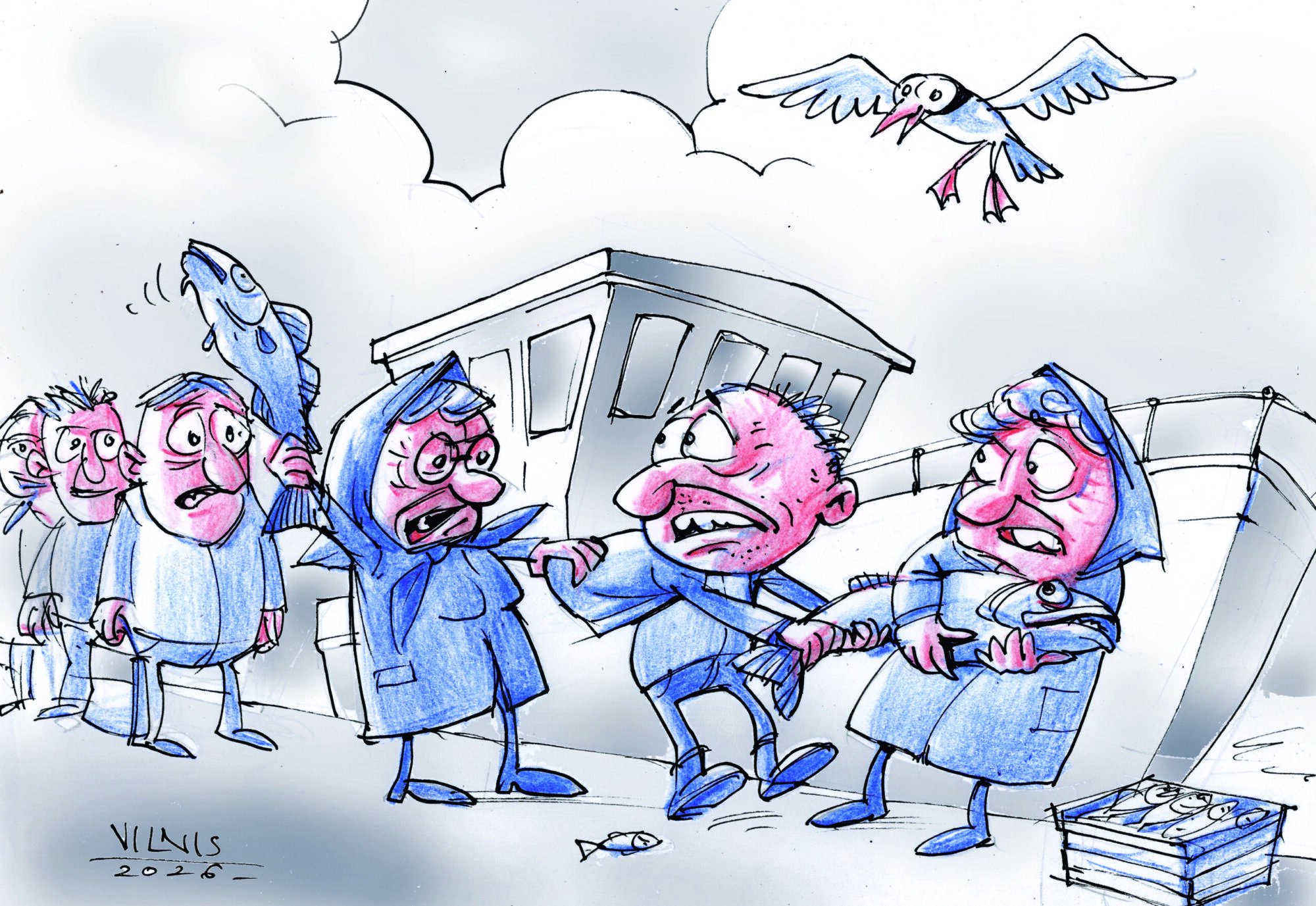 Karikatūra: Zivju diena