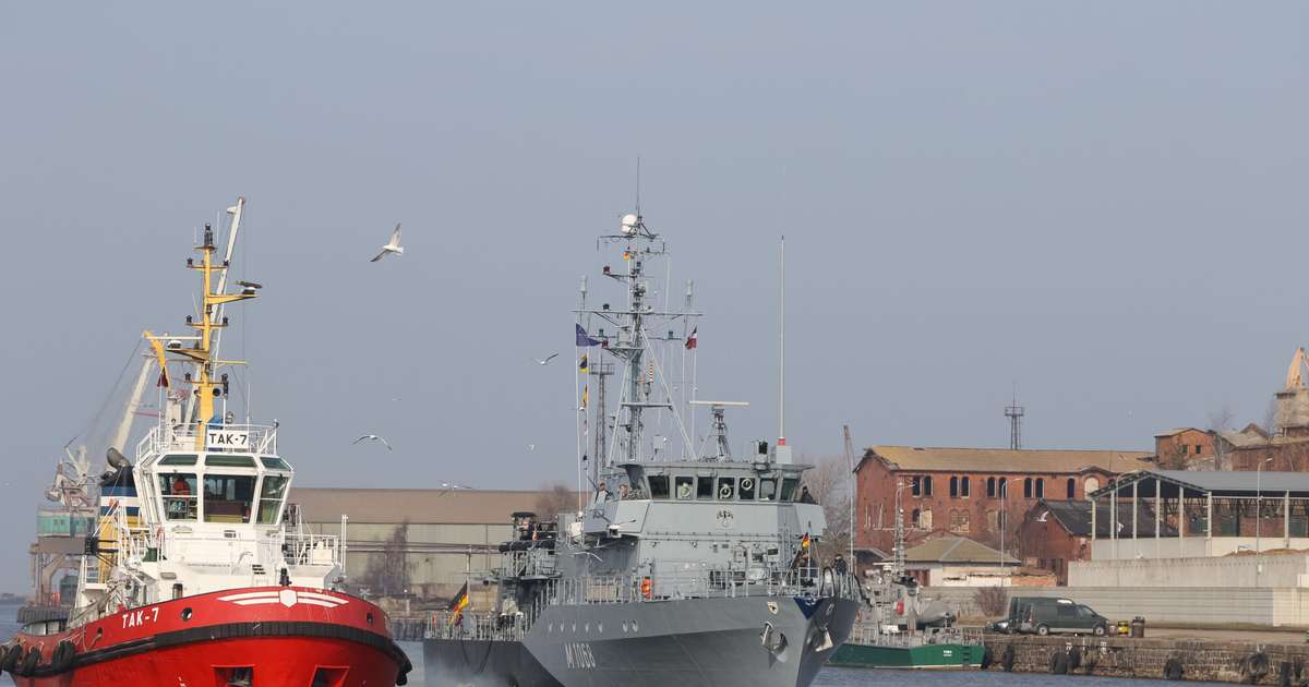 The ships of NATO’s 1st Permanent Maritime Mine Action Group arrived in Liepaja at the port