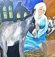 “Betlēmes ainiņa” priecē ar aitiņu un kazu pāri