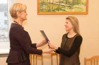 LiepU skolēna stipendiju saņem Valērija Jurčenko