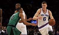 Porziņģim 14 gūti punkti “Knicks” vāji aizvadītā spēlē pret Austrumu konferences līderi “Celtics”