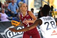 Kristīne Petermane palīdz Latvijas sieviešu 3×3 basketbola izlasei izcīnīt bronzu