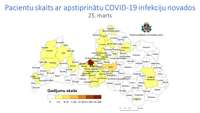 Covid-19 pacientu skaits pieaudzis līdz 221, pēdējā diennaktī konstatēti 24 saslimušie