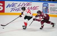 Latvijas hokeja izlase pasaules čempionātu Rīgā sāk ar pamatīgu zaudējumu Kanādai