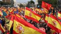 Tūkstošiem cilvēku Madridē protestē pret amnestiju separātistiem