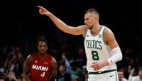 Porziņģis “play-off” iesāk ar 18 punktiem, “Celtics” mājās pārspēj “Heat”