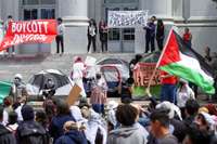 Blinkens: Studentu protesti pret karu Gazas joslā ir demokrātijas daļa