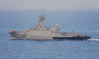 Ukraina paziņo, ka Baltijas jūras karaflotes bāzē aizdedzinājusi Krievijas raķešu kuģi