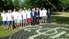 U18 basketbola valstsvienība Liepājā veido Eiropas čempionāta ziedu kompozīciju