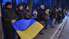 Piektdienas vakarā arī Liepājā atbalstīja Ukrainu