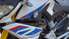 Ar "BMW" motociklu trako pa Raiņa ielu