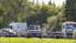 Foto: Grobiņā trīs auto sadursme piebremzē kustību uz A9
