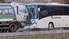 Video: Uz Rīgas-Liepājas šosejas LAP satiksmes autobuss sadūries ar gružvedēju